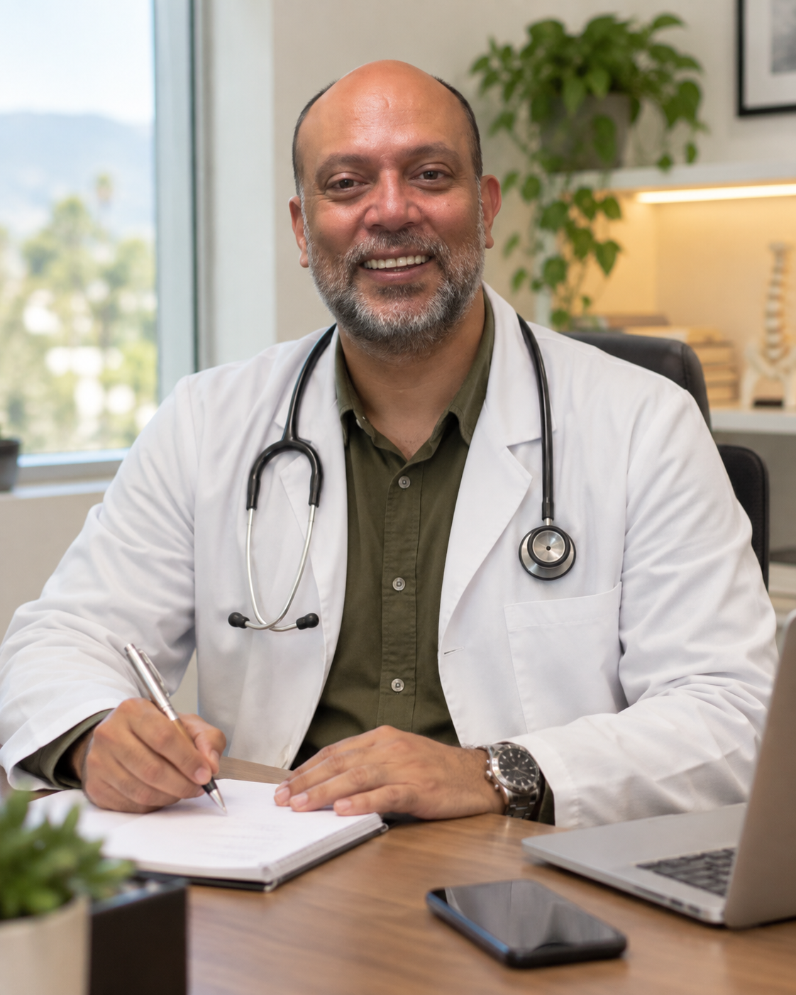 Dr. Chaud Alberto Salles em seu consultório